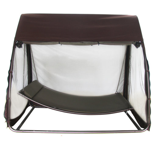 Abba Patio Outdoor Arched Canopy Cover Hanging Swing Polyester Hammock